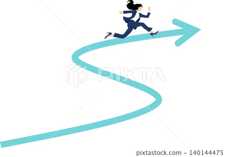 實現目標的路線圖插圖 實現目標的路線圖插圖 140144475