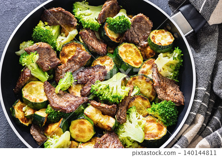 Chinese Beef And Broccoli Skillet Food Photography Chinese Beef And Broccoli Skillet Food Photography 140144811