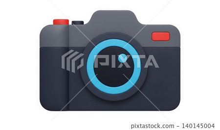 Photography - 3D Rendered Dark Gray Compact Camera Icon with Blue Lens Ring and Red Shutter Button Photography - 3D Rendered Dark Gray Compact Camera Icon with Blue Lens Ring and Red Shutter Button 140145004