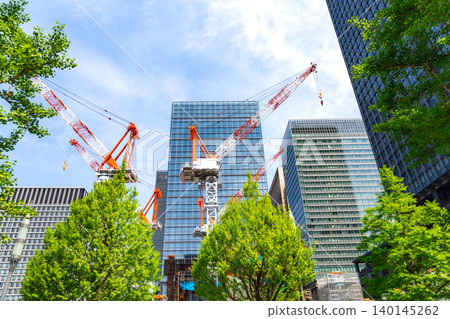 Construction site of skyscrapers Construction site of skyscrapers 140145262