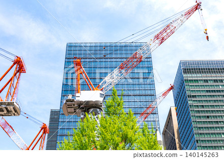 Construction site of skyscrapers Construction site of skyscrapers 140145263