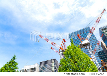 Construction site of skyscrapers Construction site of skyscrapers 140145264