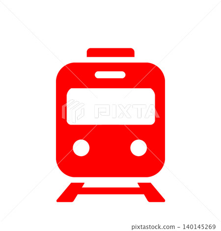 一個簡單易用的列車車頭圖示(紅色),用於顯示車站和轉乘資訊。 一個簡單易用的列車車頭圖示(紅色),用於顯示車站和轉乘資訊。 140145269