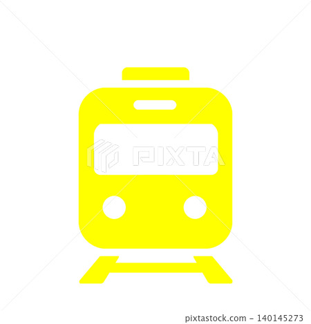 A simple, easy-to-use train front icon (yellow) for station and transfer information. A simple, easy-to-use train front icon (yellow) for station and transfer information. 140145273