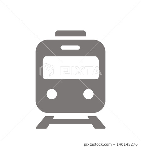 簡潔的列車車頭圖示（灰色），方便顯示車站資訊和轉乘資訊。 140145276