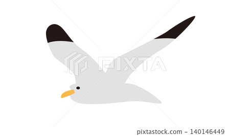 Simple illustration of a white seagull flying in a blue sky (12 images) Simple illustration of a white seagull flying in a blue sky (12 images) 140146449