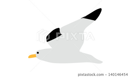 A simple illustration of a white seagull flying in a blue sky (7 images) A simple illustration of a white seagull flying in a blue sky (7 images) 140146454