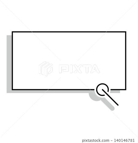 A simple, horizontally oriented rectangular speech bubble illustration. A simple, horizontally oriented rectangular speech bubble illustration. 140146781