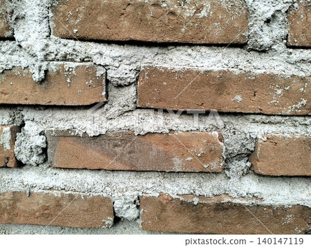 Red Brick Wall Background Close Up Texture 140147119