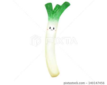 Cute illustration of a leek Cute illustration of a leek 140147456