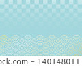 夏季/日式圖案淺藍色背景奢華 140148011