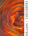 Abstract Red and Orange Floral Swirl in Motion 140148091