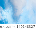 Blue sky texture soft light white clouds atmosphere background 140148327