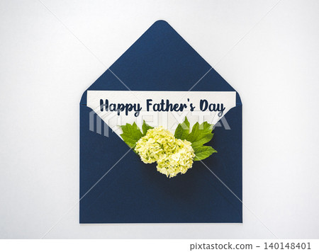 Happy Father's Day. Greeting card with a congratulatory message Happy Father's Day. Greeting card with a congratulatory message 140148401