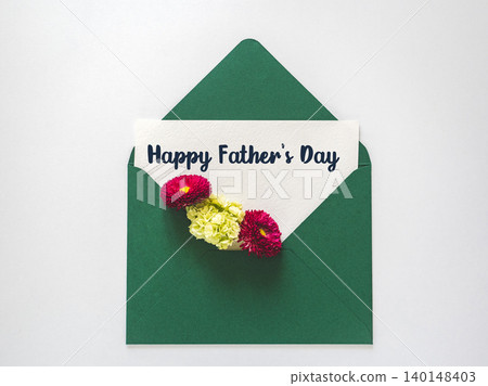 Happy Father's Day. Greeting card with a congratulatory message Happy Father's Day. Greeting card with a congratulatory message 140148403