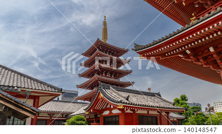 淺草寺的五層寶塔 淺草寺的五層寶塔 140148547