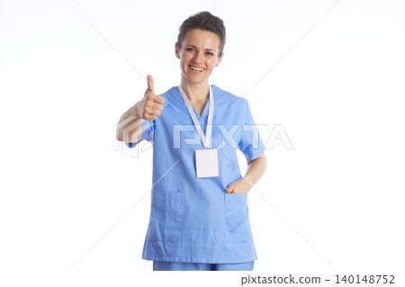 Confident Doctor Giving Thumbs Up - Medical Excellence 140148752