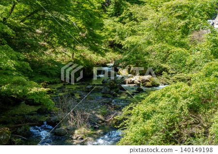 Fresh green mountains, blue sky and white clouds Fresh green mountains, blue sky and white clouds 140149198