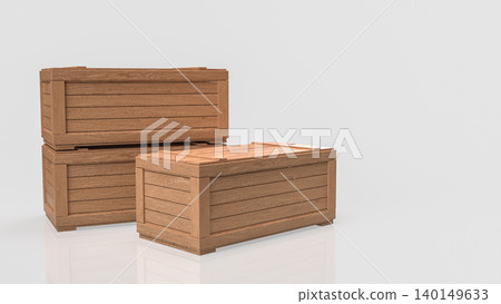 Wooden Cargo Crates For Warehouse Storage 3d render. Wooden Cargo Crates For Warehouse Storage 3d render. 140149633