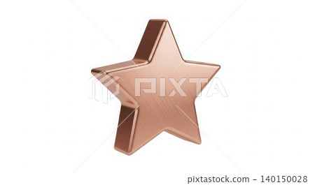 Award - Brushed Copper Metal Star Shape Trophy Three Dimensional Decorative Object on White Background Award - Brushed Copper Metal Star Shape Trophy Three Dimensional Decorative Object on White Background 140150028