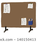 Cute corkboard with papers 140150413