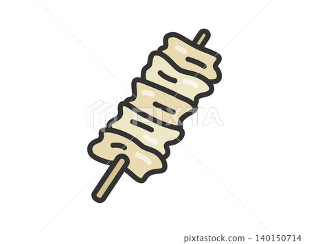 An illustration of a chicken cartilage icon (line drawing, color). An illustration of a chicken cartilage icon (line drawing, color). 140150714