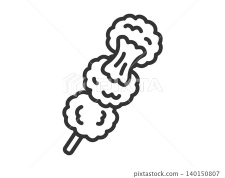 起司球串圖示插圖(線條畫) 起司球串圖示插圖(線條畫) 140150807