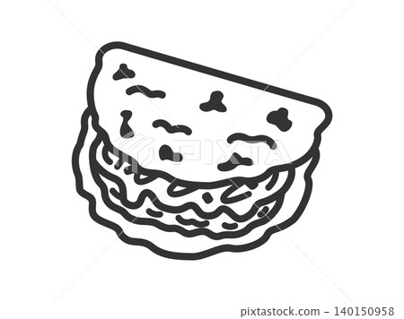 An illustration of a takosen icon (line drawing). An illustration of a takosen icon (line drawing). 140150958