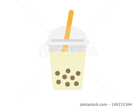An illustration of a vanilla tapioca milk tea icon. An illustration of a vanilla tapioca milk tea icon. 140151364