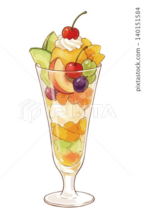 An illustration of a mouthwatering fruit parfait An illustration of a mouthwatering fruit parfait 140151584