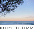 Sweet and dreamy dusk at the beach 140151818