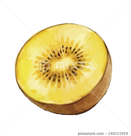 一張令人垂涎欲滴的金奇異果插圖。 一張令人垂涎欲滴的金奇異果插圖。 140151959