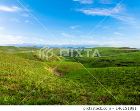 Aso caldera as seen from near Daikanbo (Aso City, Kumamoto Prefecture) 140151981