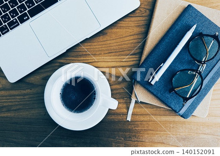 Vintage-style workspace (overhead view) Vintage-style workspace (overhead view) 140152091