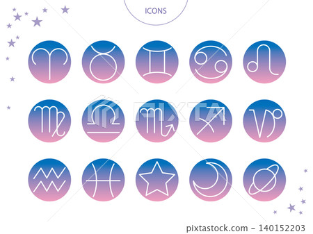Constellation Icon Pictogram Vector Illustration Set Constellation Icon Pictogram Vector Illustration Set 140152203