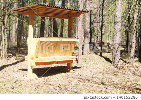 Nursery for feeding wild animals in the forest Nursery for feeding wild animals in the forest 140152286