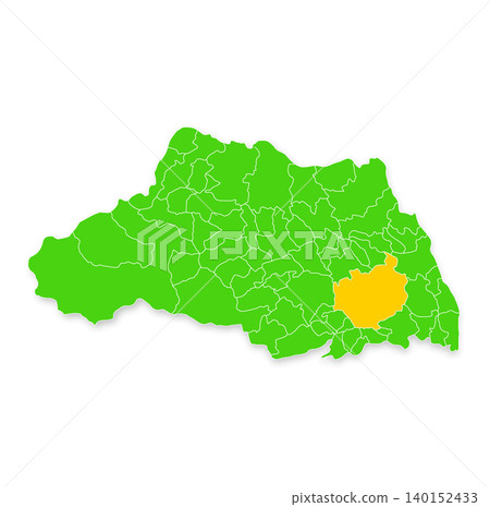 Map of Saitama Prefecture and Saitama City Map of Saitama Prefecture and Saitama City 140152433
