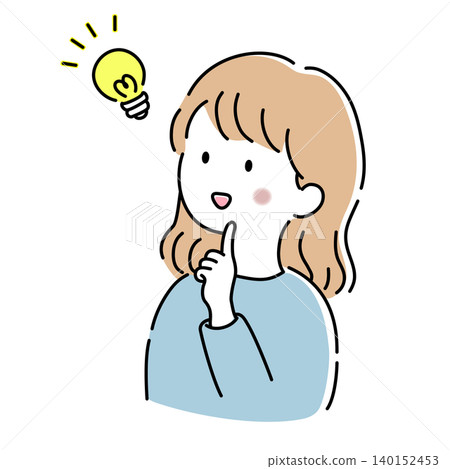 Vector illustration of a woman who had an idea. 140152453