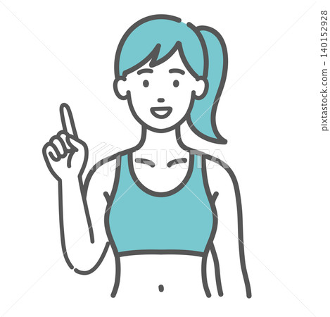 插圖描繪了一位身著運動服的女性(教練/培訓師)對各種姿勢的關鍵點進行講解和說明。 插圖描繪了一位身著運動服的女性(教練/培訓師)對各種姿勢的關鍵點進行講解和說明。 140152928