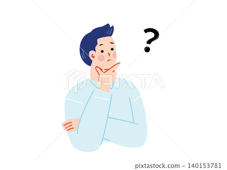 一個人思考的插圖 140153781