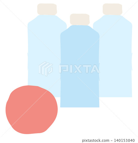 Plastic bottle bowling (hand-drawn style flat illustration) Plastic bottle bowling (hand-drawn style flat illustration) 140153840