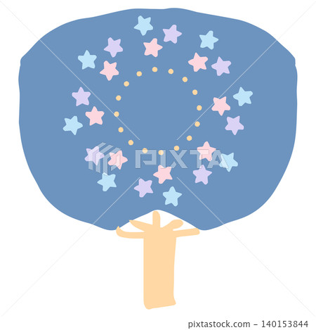 Fireworks pattern fan, hand-drawn style flat illustration Fireworks pattern fan, hand-drawn style flat illustration 140153844