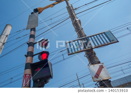 railway crossing, level crossing, a level crossing 140153910