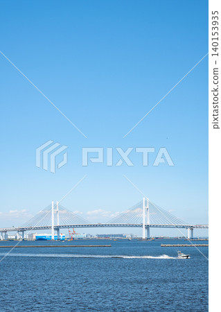 A view of the Yokohama Bay Bridge A view of the Yokohama Bay Bridge 140153935