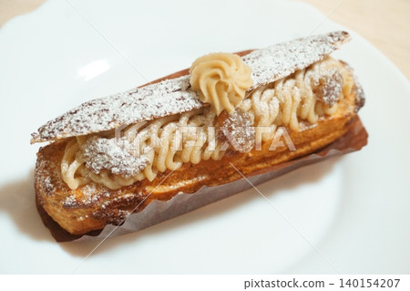 Eclairs made with chestnut cream Eclairs made with chestnut cream 140154207