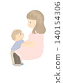 Pregnant woman and older brother 140154306