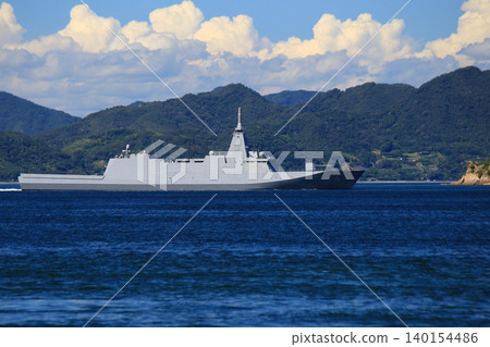 An escort ship sailing in the Seto Inland Sea 140154486