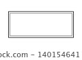 Simple monochrome double-line frame 140154641