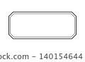 Simple horizontal rectangular decorative frame. 140154644