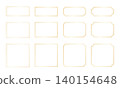 Simple gold decorative frame set 140154648